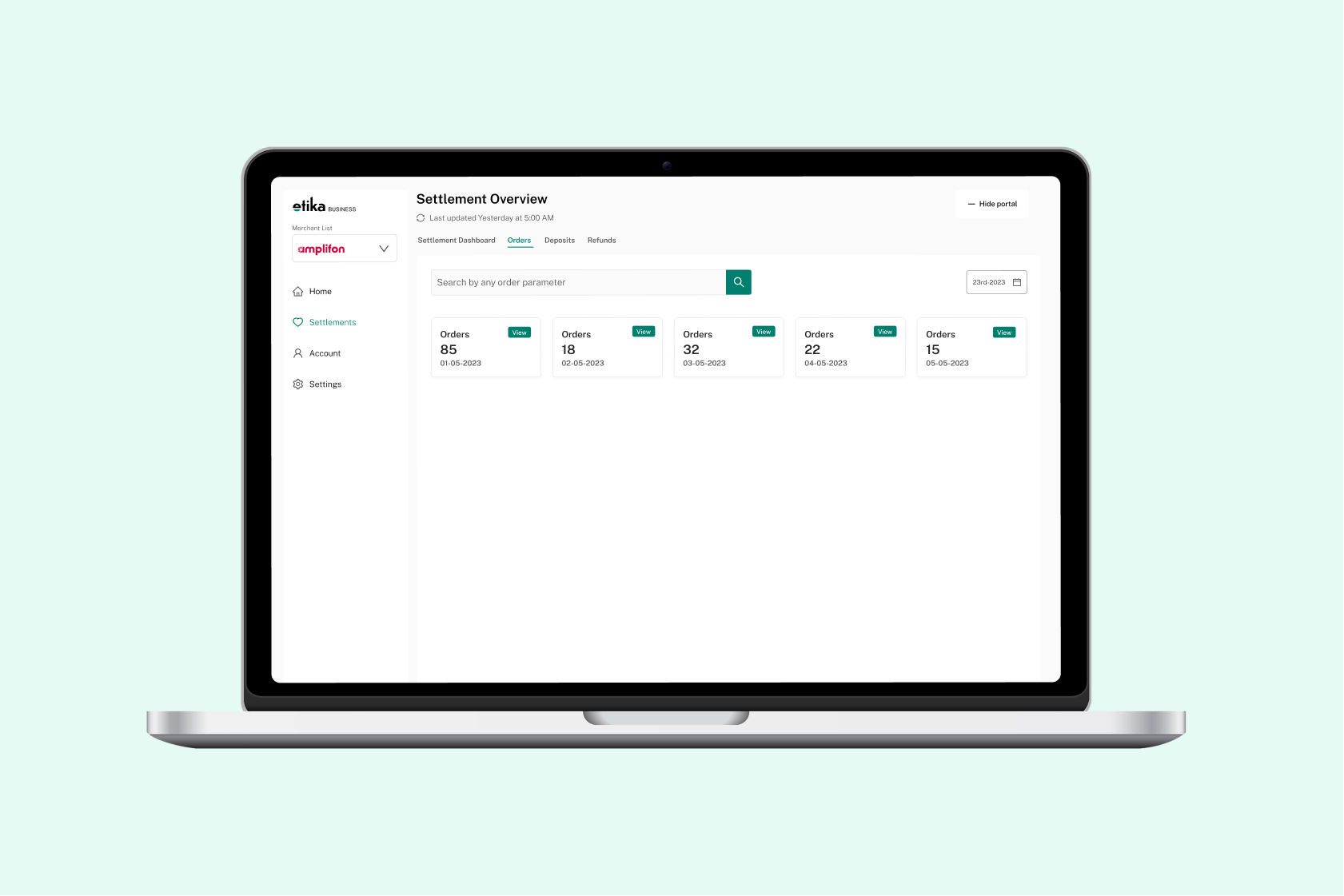 Merchant Portal Orders